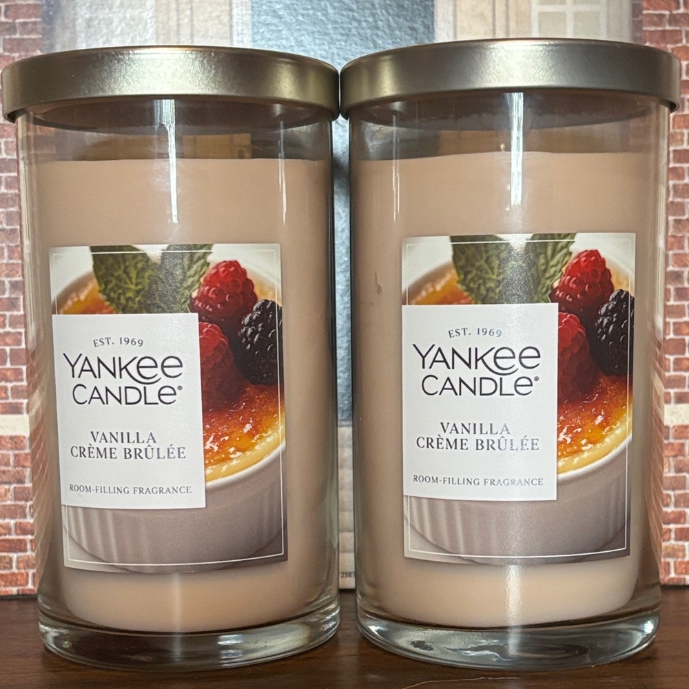 Yankee Candle Vanilla Crème Brûlée Medium Duo!